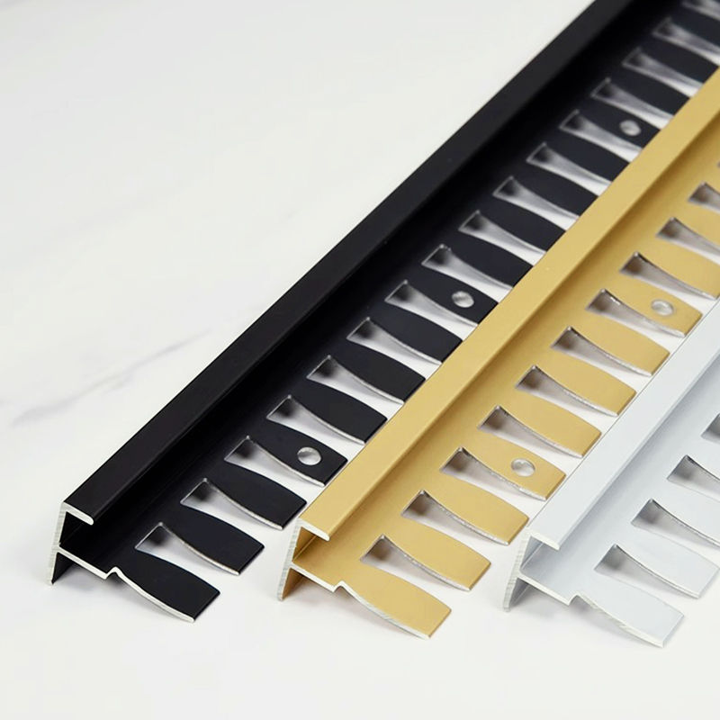 Aluminum alloy F-shaped fishbone edge trim