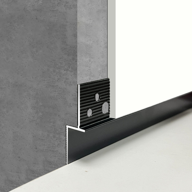 recessed skirting with plaster finish