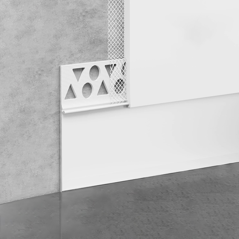 Recessed skirting with plaster finish(D)
