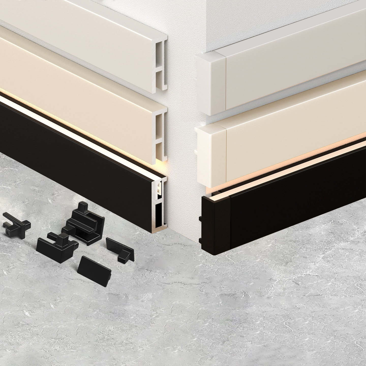 Aluminum Alloy Profile Durable Skirting Board